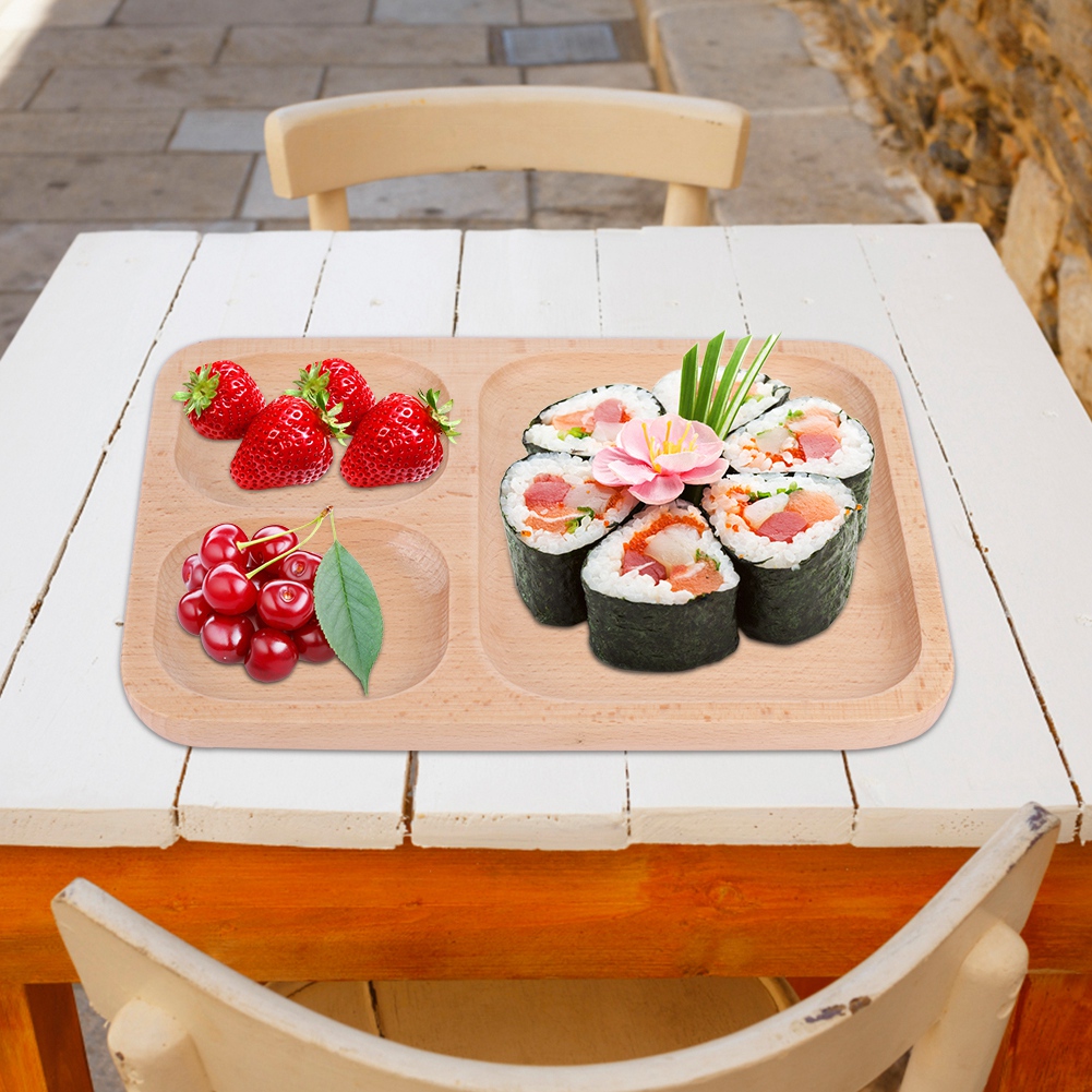 Fruit Platter Tray, Dried Fruit Gift Tray Wooden Holiday Gifting