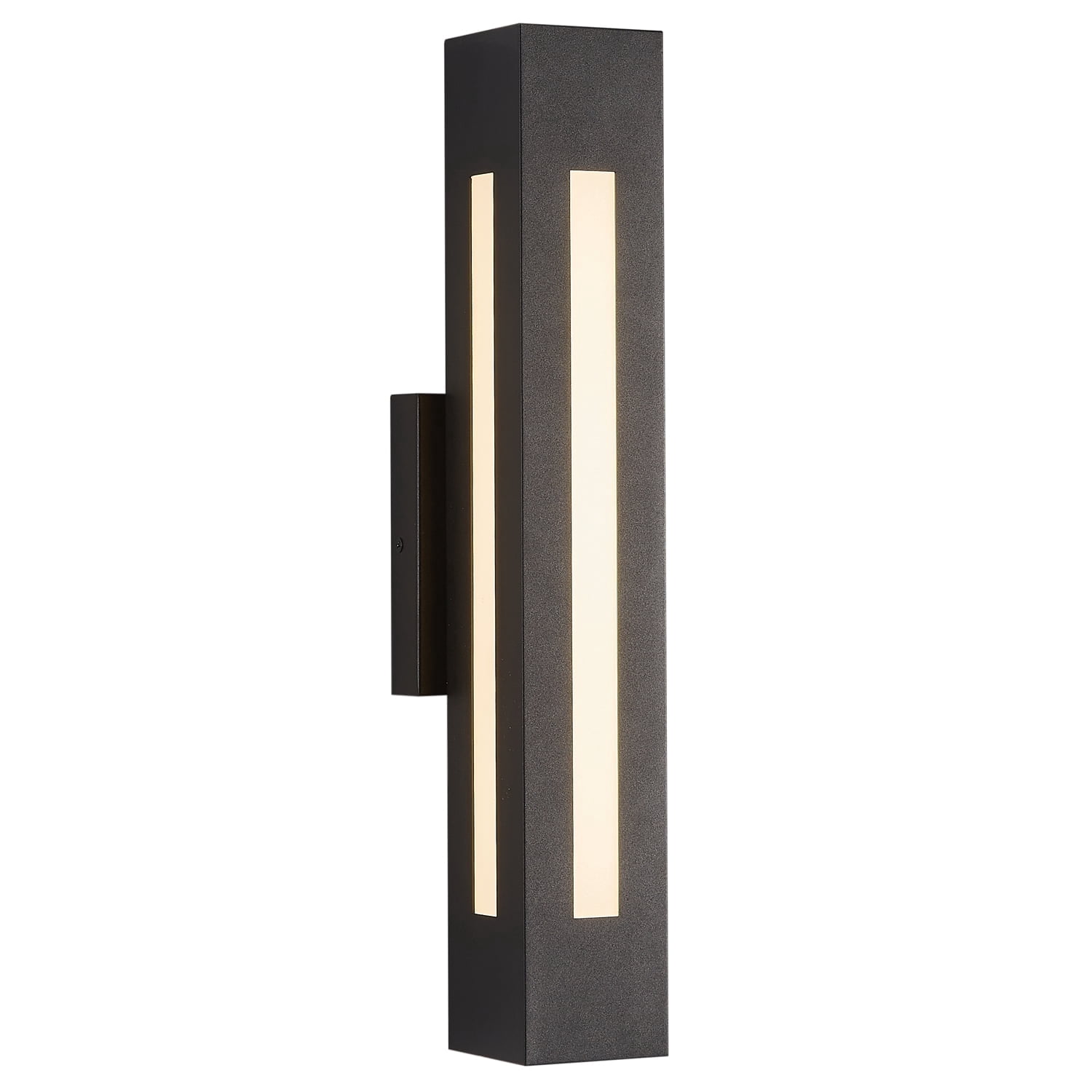 Outdoor Wall Light Dusk to Dawn, 20" Matte Black LED Waterproof, 2100 Lumens 3000K, 30W