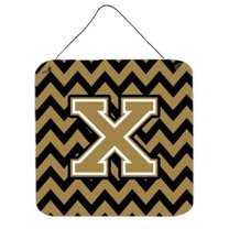 Carolines Treasures CJ1050-DS-Parent Letter Chevron Black and Gold  Wall or Door Hanging Prints CJ1050  multicolor