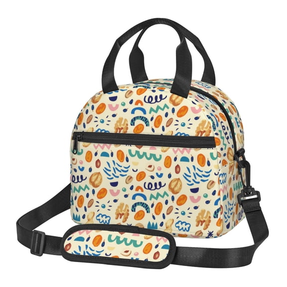 Naloa Peanuts 8 Print Lunch Bag for Women & Men Insulated Lunch Box or Cooler Lunch Tote Bags for Work, Travel, Outdoor