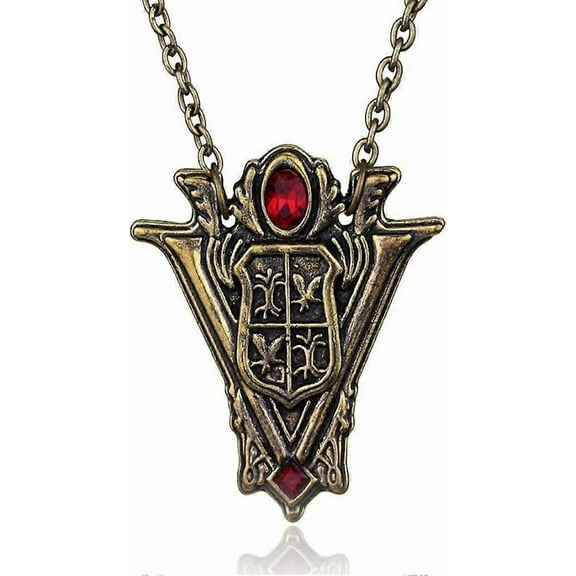 Eternal classic vampire eclipse silver necklace pendant crescent Volturi badge jewelry diamond inlaid retro antiques suitable for male and femal.