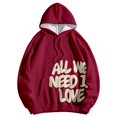 thumbnail image 4 of NinXxx Women's Winter Lined Hoodie Streetwear Sweatshirt Cold Weather XXL, 4 of 5