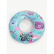 Justice 39 Inflatable Tube Pool Float, Aloha Teal Color, Ages 6+
