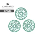 thumbnail image 2 of 3PCs Silicone Trivet Mat for Hot Pan in Heart Design Trivets, Non Slip, Serving Dishes Plates, Kitchen Hot Pan Holder for Countertop & Table, Mint, 2 of 7