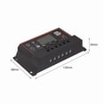 thumbnail image 4 of 3X 100A Solar Charge Controller Solar Panel Controller 12V 24V LCD Display Solar Panel Battery Regulator with USB Port,3 x Solar Controller,Black, 4 of 6