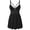05-Black, variant on LWP Women Sexy Lace Babydoll Lingerie V Neck Chemise Full Slip Nightgown Sleepwear