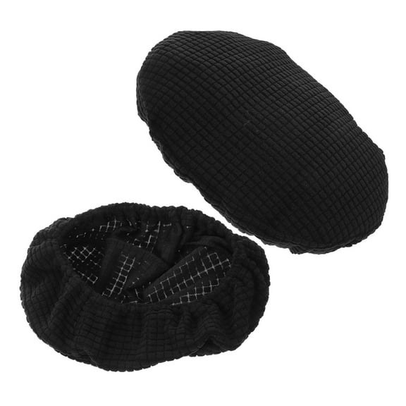 LEORX 2Pcs Black Stretchable Thickened Office and Home Chair Headrest Covers for Recliners