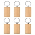 thumbnail image 2 of Dytern DIY 6PCS DIY Wood Keyring Pendants Creative DIY Keychain Decor Solid Wood DIY Keyring Pendant Wood Pendant Keychain Accessories for Man Male, 2 of 11