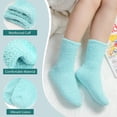 thumbnail image 4 of Fluffy Cozy Plush Soft Slipper Socks for Fall Winter Gifts Warm Sleeping Home 5/6 Pairs, Tan, 6-11, 4 of 6