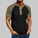thumbnail image 1 of pstuiky camiseta de hombre, Blusa informal de manga corta con cuello vuelto y media cremallera para hombre camisetas de hombre m, 1 of 7