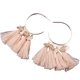 thumbnail image 1 of Pendientes de araña Qarigey estilo bohemio Retro abanico borla colgante aro para playa mujeres niñas boda par rosa, 1 of 6