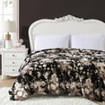 thumbnail image 6 of Betsey Johnson Vintage Floral Black Twin Blanket, 6 of 8