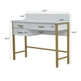 White Vanity Makeup Desk with Drawers,Dressing Table with Storage
