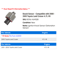 thumbnail image 2 of Knock Sensor - Compatible with 2000 - 2005 Toyota Land Cruiser 4.7L V8 2001 2002 2003 2004, 2 of 2