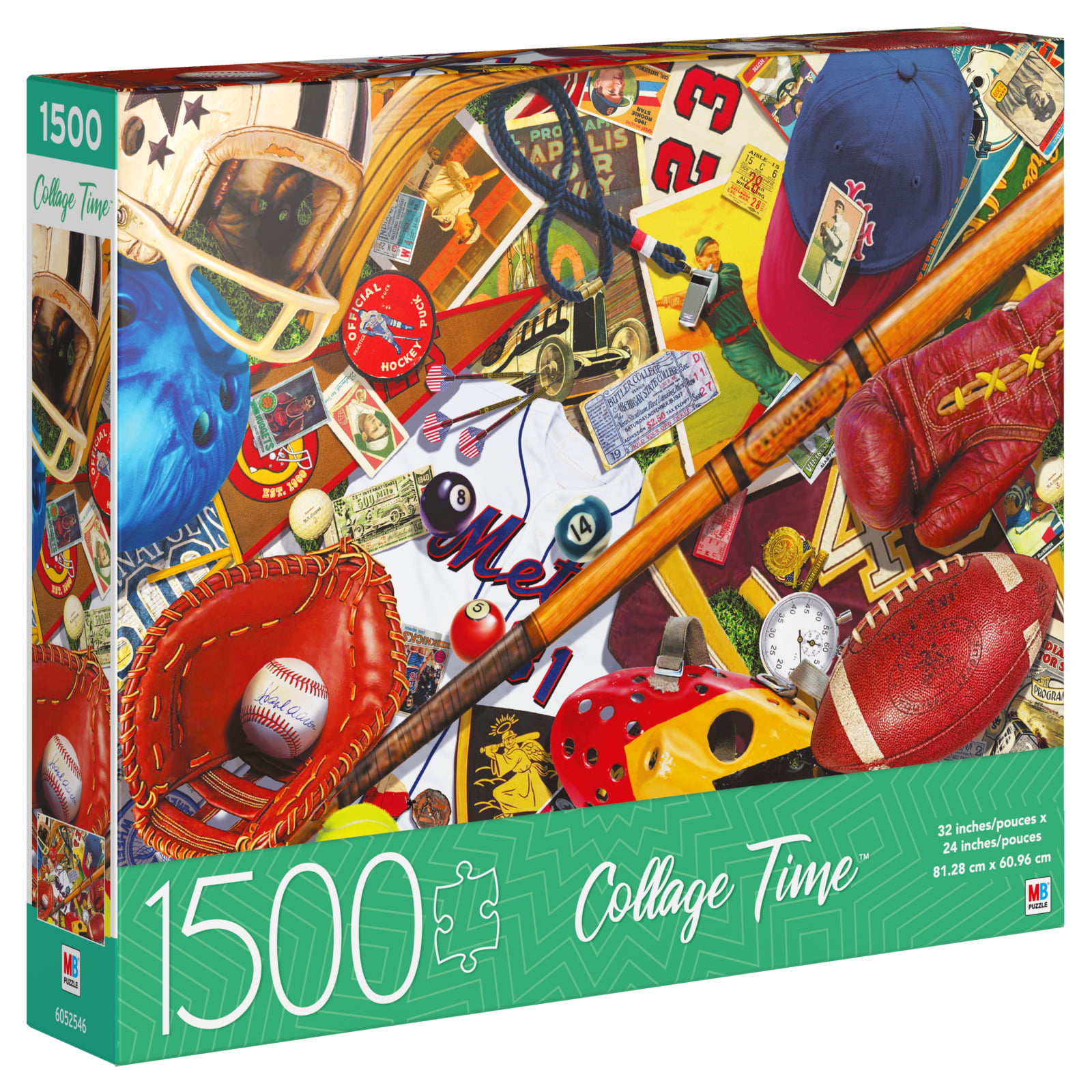 1500 Piece Puzzle Collage Time Jigsaw Puzzle Vintage Sports Lover 