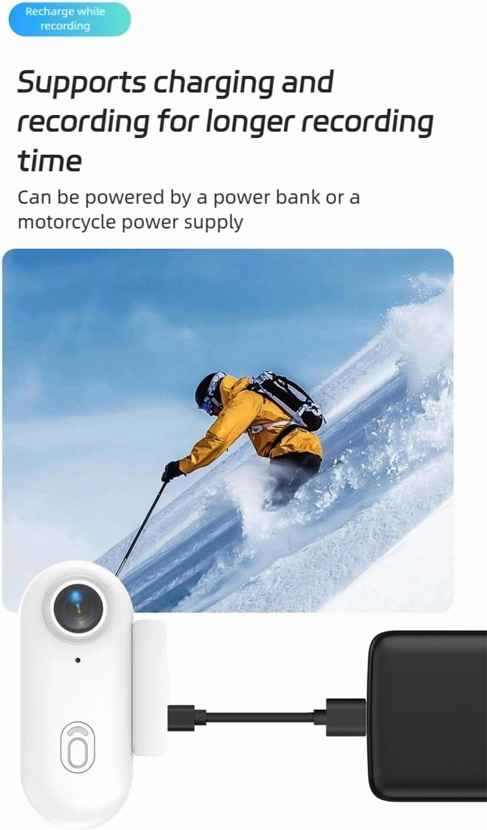 Treklon POV Camera, Treklon 4S Body Camera, UHD Thumb Action Camera, Body Cameras with Audio and Video Recording, Mini Waterproof Cam with Magnetic Clip ＆ Lanyard for Vlogging, Travel (Black, 64G)