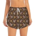 thumbnail image 2 of Picia Turkey Sunflower Harvest Pattern Women's 2 in 1 Athletic Running Shorts High Waisted Workout Casual Gym Sweat Shorts with Comfy Liner Zipper Pockets-Large, 2 of 9
