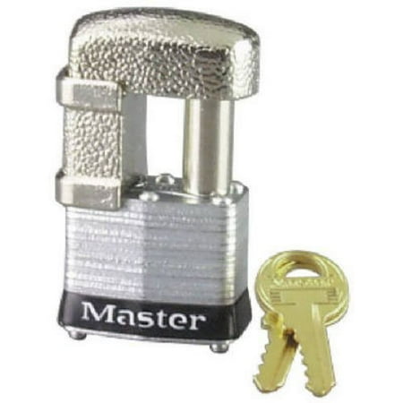 Hjc Pin Lock Master Lock 37D Shrouded Laminated Steel Pin Tumbler Padlock, Keyed Different, 1-9/16-Inch Wide Body, Shackle Fits 9/32-Inch Or 1/2-Inch Diameter, Armored.., By MiniMule,USA ()