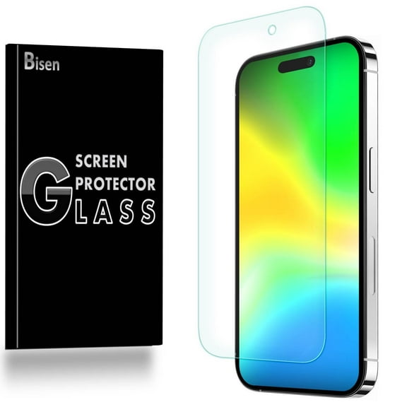 Fit For iPhone 15 Plus [3-Pack BISEN] Screen Protector Tempered Glass, 9H Hardness, Anti-Scratch, Anti-Shock, Bubble Free, Shatterproof