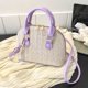 thumbnail image 4 of Bolsa cruzados de verano casuales tejidos a mano Elegantes para viajar (Púrpura) JShteea Para Estrenar, 4 of 9