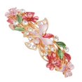 thumbnail image 3 of Lady Rhinestone Hair Clip Flower Decorative Butterfly Hair Clip French Barrette, 3 of 10