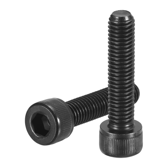 Hex Socket Bolts (M8-1.25x35), Grade 12.9 Carbon Steel Hex Socket Drive Screws, Black, 40Pcs