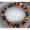 thumbnail image 2 of EOEMY 10mm Natural Multi-Color Tiger'S Eye Gemstone Round Beads Stretch Bracelet 7.5'', 2 of 3