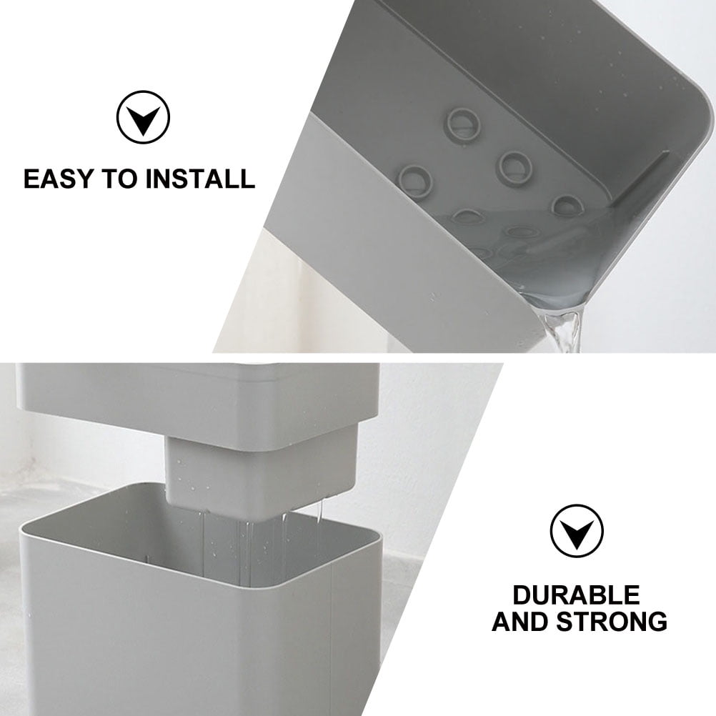 Masteelf 2pcs Wall Mounted Rack Entryway Holder for Indoor Entrance Canes Walking Sticks Umbrellas Storage Solution ( Gray )