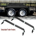 thumbnail image 6 of Historyli 2 Pack Tandem Axle Trailer Fenders Fit 13"-15" Tires,72-7/8"x10-1/4"x13" Detachable Double Axle Trailer Fenders,Split Design,Diamond Tread Plate for Car Hauler,Black, 6 of 7