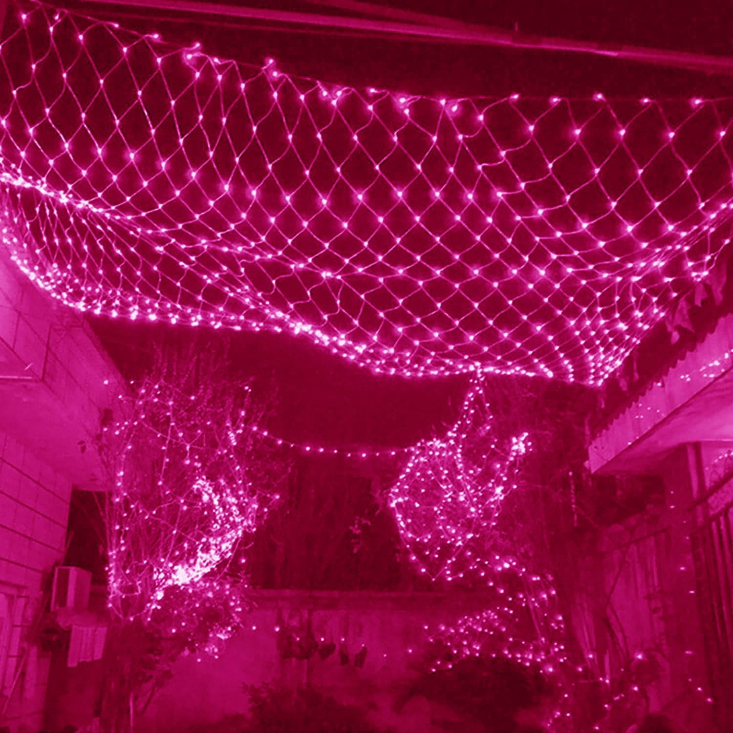 Garden Net Lights Battery Operated 2x3M 192LED Waterproof Net Mesh String Lights 8 Modes Fairy Lights for Indoor Outdoor Christmas Tree Bush Garden Backyard Décor
