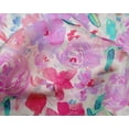 thumbnail image 4 of oneOone Silk Tabby Amethyst Fabric Flower Watercolor Quilting Supplies Print Sewing Fabric By The Yard 42 Inch Wide, 4 of 4