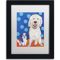 Trademark Fine Art "Blues Brothers" Canvas Art by Pat Saunders-White, White Matte, Black Frame