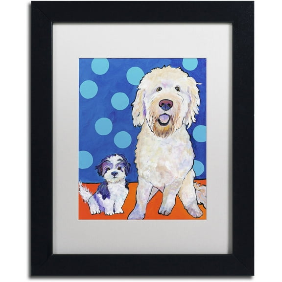 Trademark Fine Art "Blues Brothers" Canvas Art by Pat Saunders-White, White Matte, Black Frame