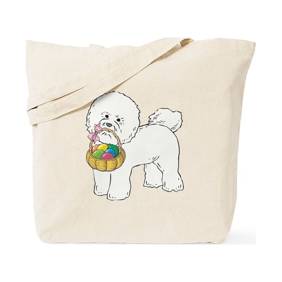 CafePress - Bichon Frise Easter Tote Bag - Unisex Canvas Tote Bag, Beige, 1-Piece