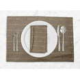 thumbnail image 1 of S4Sassy Brown Line Geometric Washable Placemats & Napkins Table Decor Dining Mats, 1 of 3