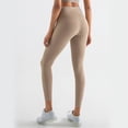 thumbnail image 3 of Sevpuikl Women's High Waist Yoga Leggings Pants Butt Lifting with Elastic Waistband for Yoga Workout Exercise(Khaki,M), 3 of 6