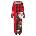 thumbnail image 6 of Odeerbi Christmas Onesie Pajamas for Family Holiday Sleep Jumpsuit Long Sleeve Family Christmas Pajamas Matching Sets Mom Printed Loungewear Jumpsuit Sleepwear Xmas PJs Set Red, 6 of 7