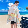 thumbnail image 5 of DreamtimesPurple Flowers Microfiber Quick Drying Beach Towel with a Carrying Bag Absorbent and Sand Free Towel for Kids Teens Adults Travel Gym Camping Pool Yoga Outdoor and Picnic, 5 of 7