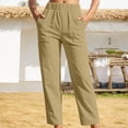 thumbnail image 2 of Tiweut Sweatpants for Women Corduroy Straight Leg Elastic Waist Long Solid Color Casual Trousers, 2 of 4
