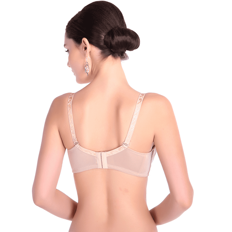 BIMEI Mastectomy Bra with Pockets for Breast Prosthesis Women's Full  Coverage Wirefree Everyday Bra plus size 8102,Beige,36A 