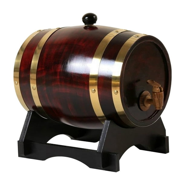 1.5L Whiskey Barrel Dispenser Aging Barrels Home Whiskey Barrel Decanter for Wine Spirits Beer