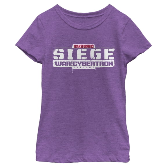 Girl's Transformers Siege Logo Graphic Tee Purple Berry X Large