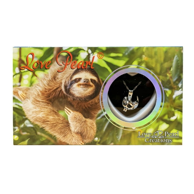 Sloth Love Wish Pearl Collier Animal Bricolage Kit de Bijoux avec Chaîne en Acier Inoxydable de 16 Pouces