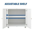 thumbnail image 3 of Kojooin Large Metal Printer Stand with Adjustable Shelf, Mobile Filing Cabinet on Locking Wheels for Home Office Use, 3 of 8