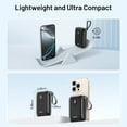 thumbnail image 5 of 10000mAh Mini Power Bank with Cables, 20W Fast Charging Portable Phone Charger Compatible for iPhone & Android, 5 of 7