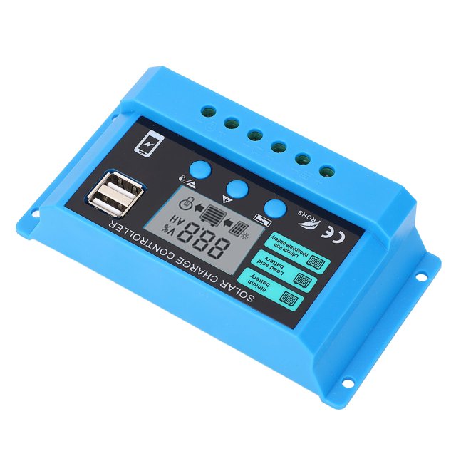 Solar Controller, Photovoltaic Solar Controller Temperature Resistant 12V 24V Adaptive PWM Regulating for Solar Power System 10A,20A,30A