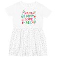 thumbnail image 3 of Inktastic Nana and Poppy Love Me Girls Toddler Dress, 3 of 5