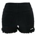 thumbnail image 7 of vigerkar Women's Frayed Denim Shorts Sexy Mini Hot Pants Cut Off Ripped Hole Booty Shorts Jeans Clubwear (Black, L), 7 of 7