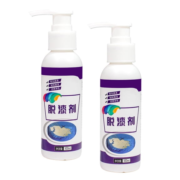 2 Bottles Industrial Paint Remover Effective on Iron Aluminum Coppers Metal Surfaces Paint Varnish Stripping Liquid