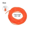 thumbnail image 2 of 2 Pack Polyurethane Round Belts 3mm Dia, 10M (33ft) Length PU Polyurethane Belt (Smooth Surface, Orange), 2 of 4